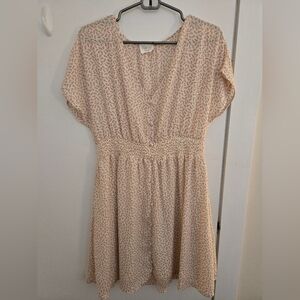 Sienna Sky Cream and Pink Midi Dress